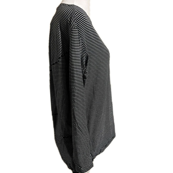 Lululemon Black & White Stripe Long Sleeve Pima Cotton Top – Size 4 - Picture 7 of 8